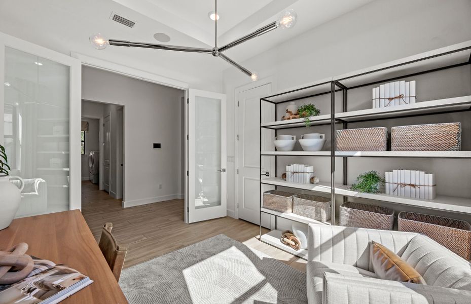 Optional den with french doors *as shown