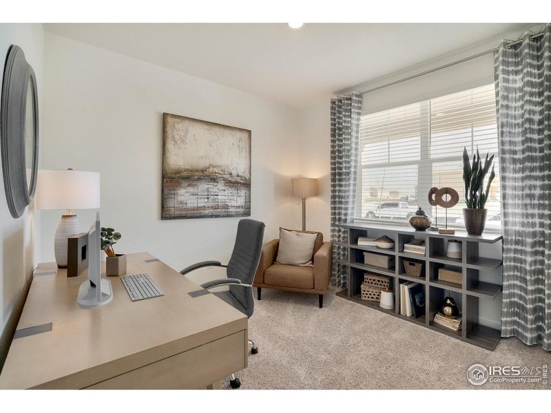 Furnished interior view inside a new home in Fossil Creek Ranch, Windsor (Image 16).