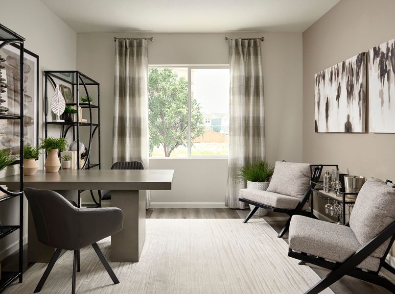 Representative furnished interior of a home built from the 4031 by Tri Pointe Homes in Reunion, Commerce City (Image 10).