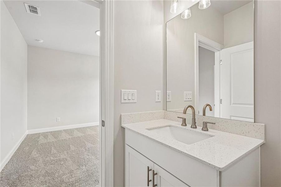 Furnished interior view inside a new home in Waterside Townhomes, Peachtree Corners (Image 10). Furnished interior view inside a new home in Waterside Townhomes, Peachtree Corners (Image 10).