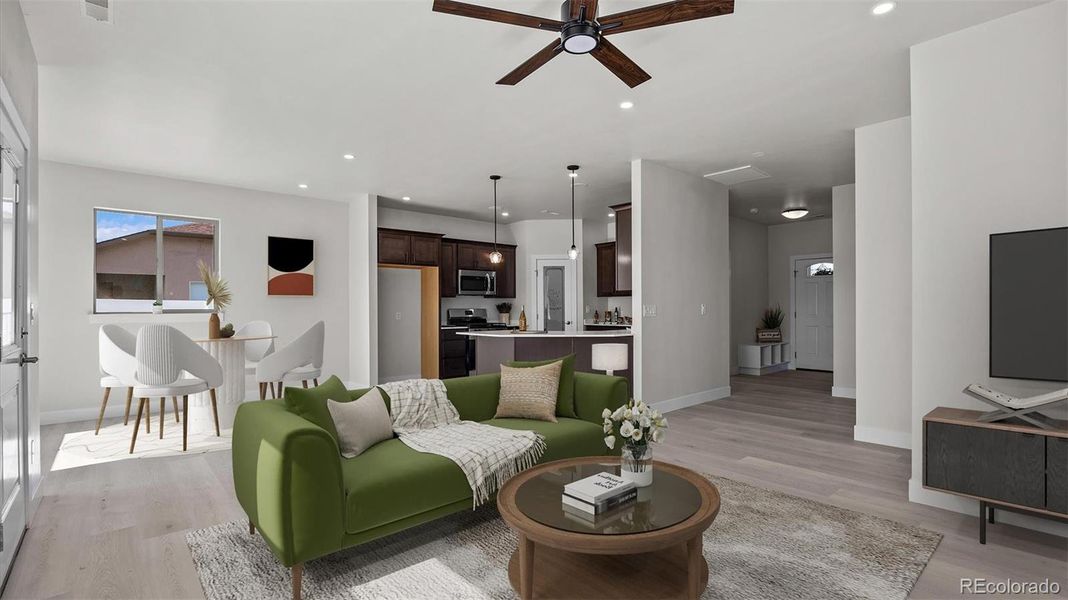 Furnished interior view inside a new home in , Grand Junction (Image 7). Furnished interior view inside a new home in , Grand Junction (Image 7).