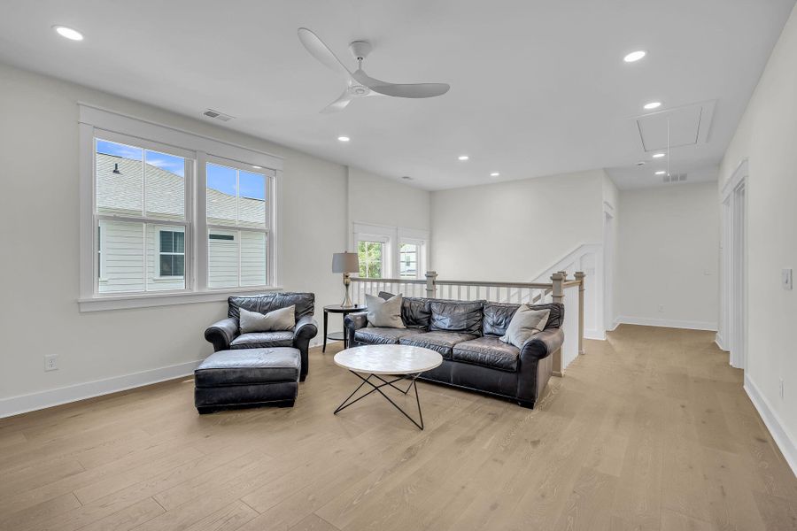 Furnished interior view inside a new home in Overlook at Copahee Sound, Awendaw (Image 46).