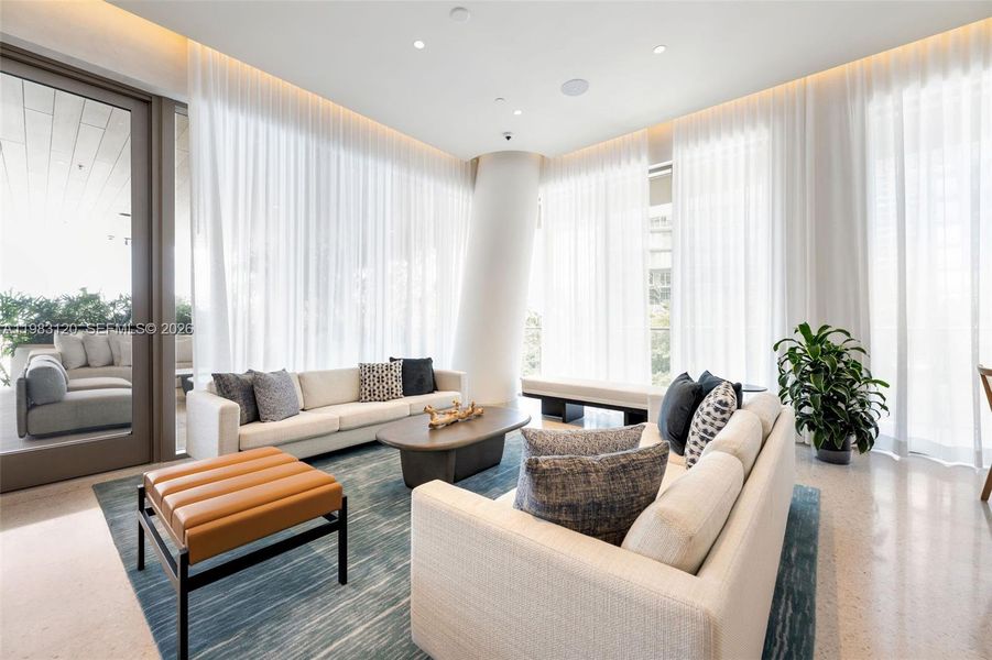 Furnished interior view inside a new home in , Miami (Image 31).