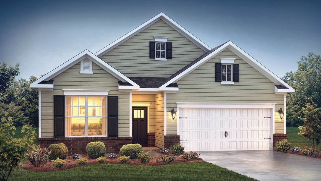 Representative exterior photo of a completed home built from the Bristol by D.R. Horton in The Villas at Kinsley, Jamestown, NC (Image 1). Representative exterior photo of a completed home built from the Bristol by D.R. Horton in The Villas at Kinsley, Jamestown, NC (Image 1).