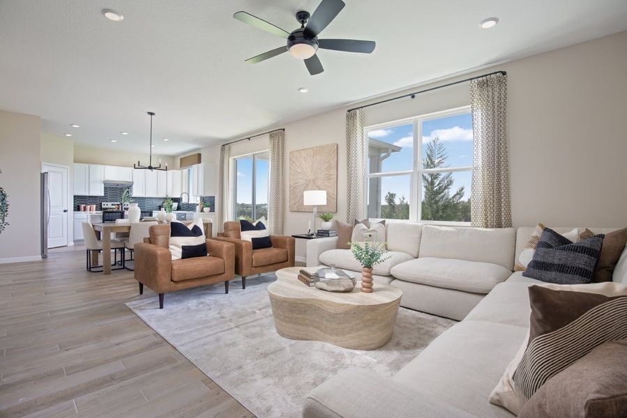 Representative furnished interior of a home built from the 2320 Modeled by KB Home in Cypress Bluff II, Groveland (Image 7). Representative furnished interior of a home built from the 2320 Modeled by KB Home in Cypress Bluff II, Groveland (Image 7).