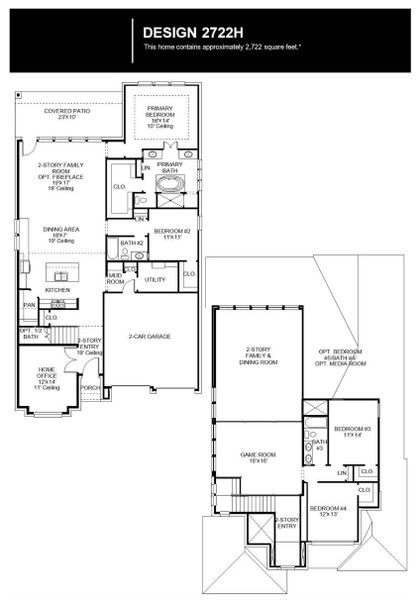 2D floor plan layout of this home in Valencia, Manvel, TX (Image 2).