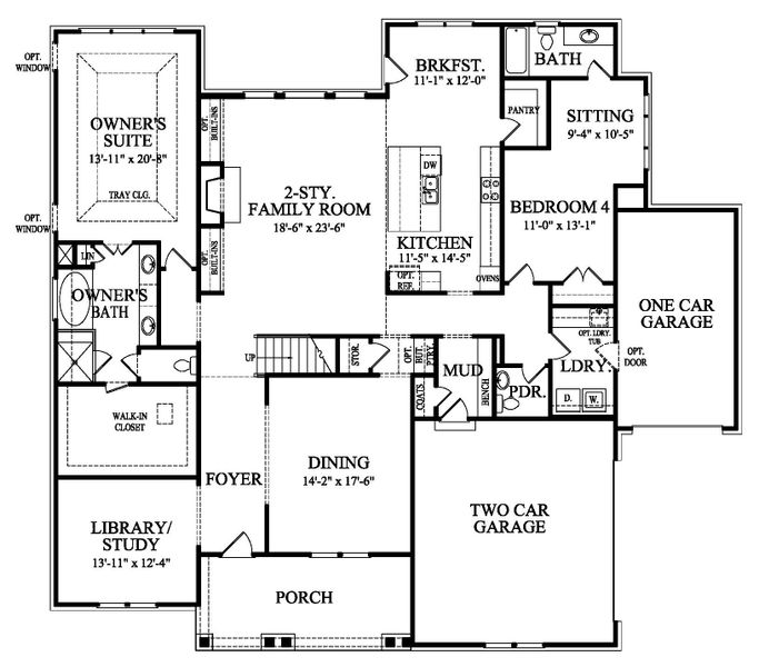 2D floor plan layout for the Manchester by Peachtree Residential in White Post on Lake Lanier, Gainesville, GA (Image 3).