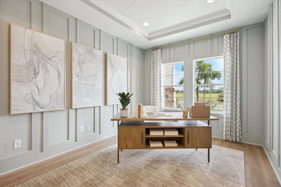 Representative furnished interior of a home built from the Cedar Key II by Homes by WestBay in Oakfield, Parrish (Image 7).