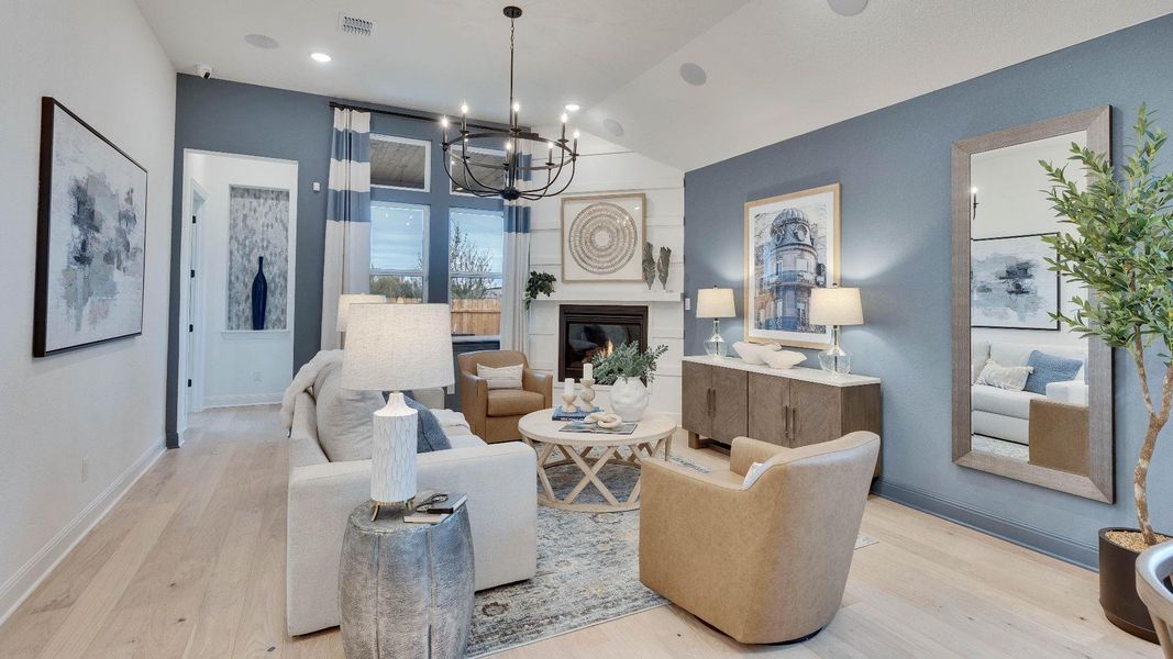 Furnished interior view inside a new home in Preserve at Lakeside Meadows, Pflugerville (Image 13).