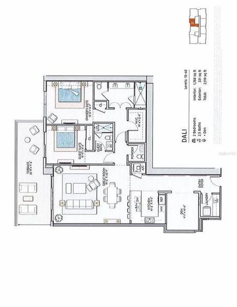 2D floor plan layout of this home in , St. Petersburg, FL (Image 6).