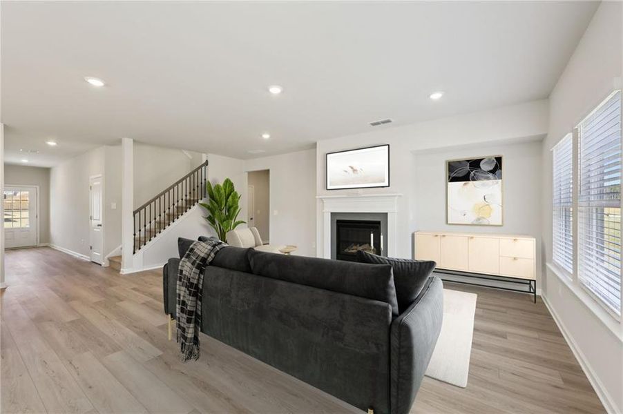 Furnished interior view inside a new home in Parkside at Grayson, Grayson (Image 18).