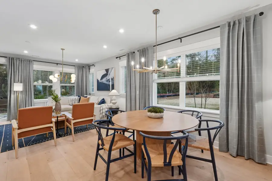 Furnished interior view inside a new home in The Townes at Willow Park, Cary (Image 6).