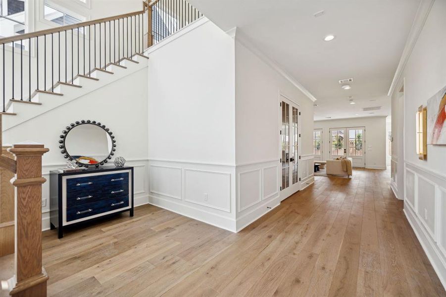 This home features engineered white oak hardwood floors throughout, no carpet!