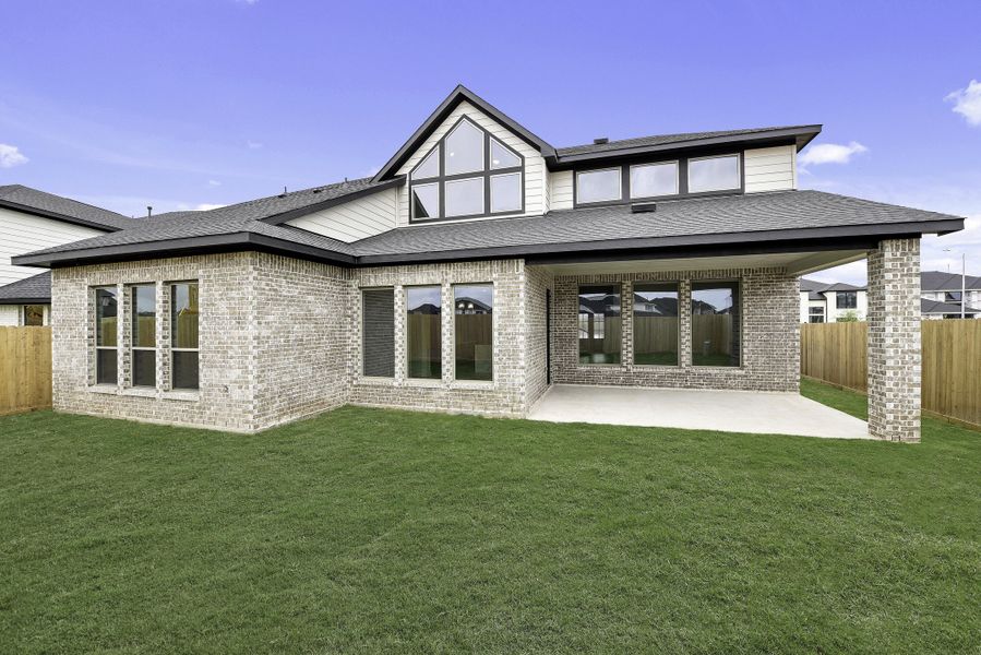Exterior details and patio area of a home in Harvest Green, Richmond (Image 3). Exterior details and patio area of a home in Harvest Green, Richmond (Image 3).