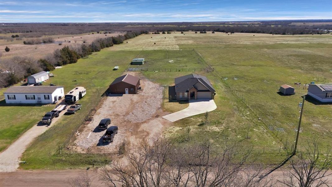 Bird's eye view with a rural view