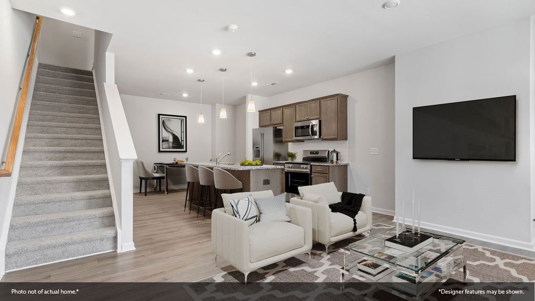 Furnished interior view inside a new home in Renaissance at White Oak, Garner (Image 4).
