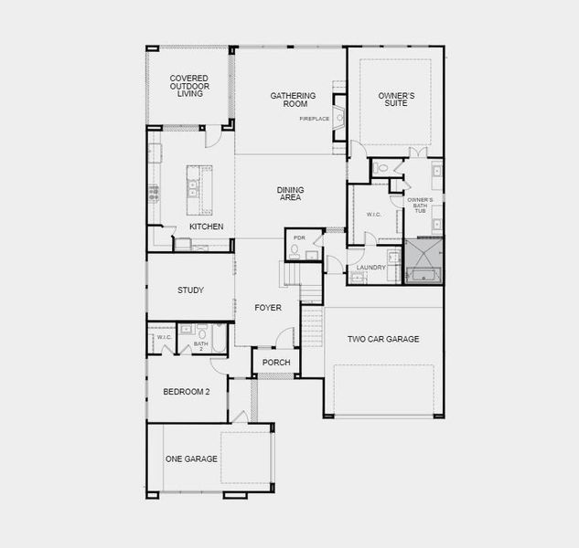 Structural options added include: additional bathroom, freestanding tub and separate shower in owner's bath.