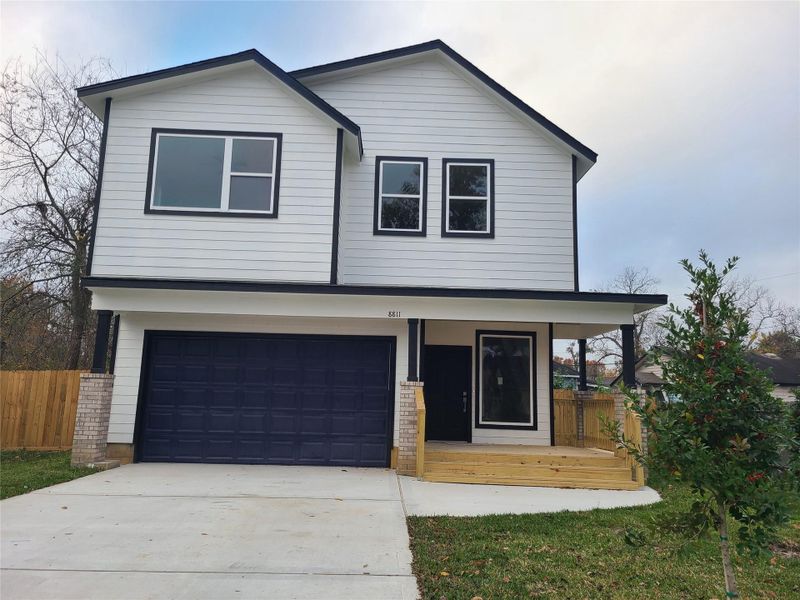 Front exterior of a new home in , Houston, TX, highlighting curb appeal (Image 10). Front exterior of a new home in , Houston, TX, highlighting curb appeal (Image 10).