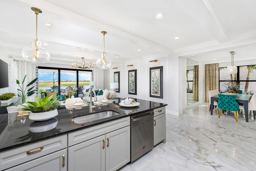 Representative furnished interior of a home built from the Tribeca by GL Homes in Valencia Parc at Riverland, Port St. Lucie (Image 9).