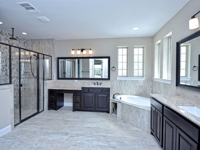 Representative furnished interior of a home built from the Madera II by Giddens Homes in Scofield Farms Estates, Georgetown (Image 219).