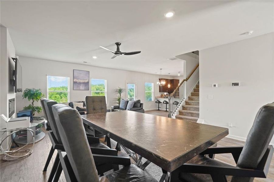 Furnished interior view inside a new home in The Enclave at Dial Farm Phase III, Walnut Grove (Image 8).