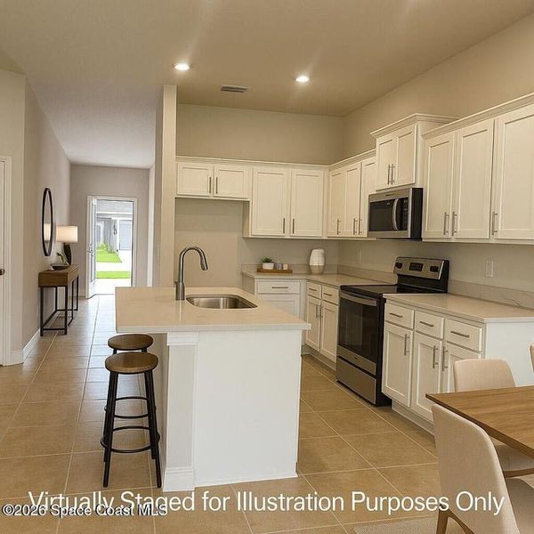 Furnished interior view inside a new home in St. John Preserve, Palm Bay (Image 5).