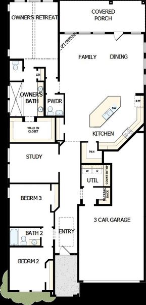 2D floor plan layout of this home in ARTAVIA - Enclave Collection, Conroe, TX (Image 5).