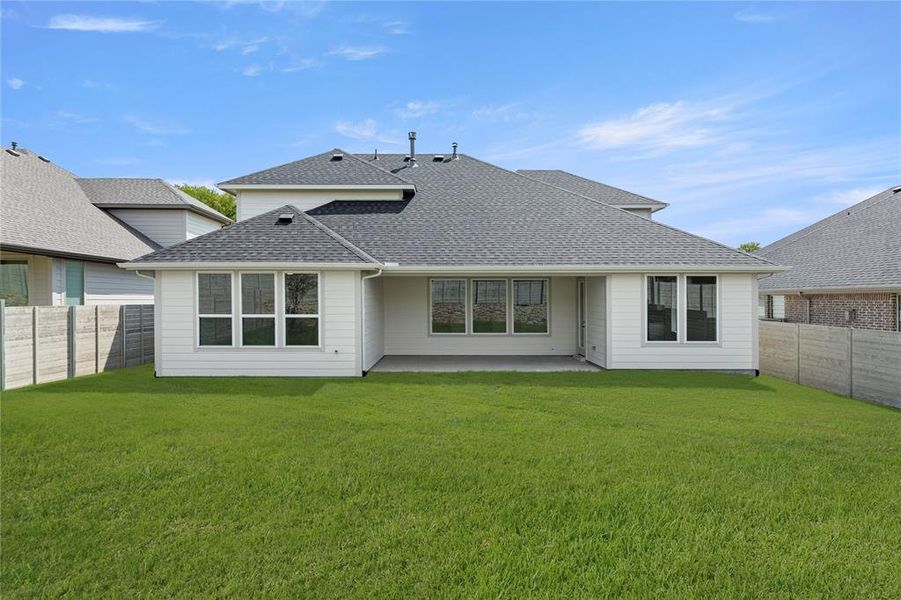 Front exterior of a new home in Inspiration Collection 60 at Painted Tree, McKinney, TX, highlighting curb appeal (Image 18). Front exterior of a new home in Inspiration Collection 60 at Painted Tree, McKinney, TX, highlighting curb appeal (Image 18).