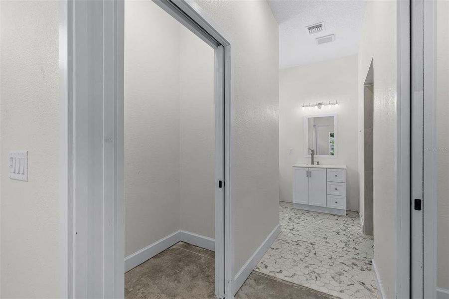 Entrance into Primary Bathroom Entrance into Primary Bathroom