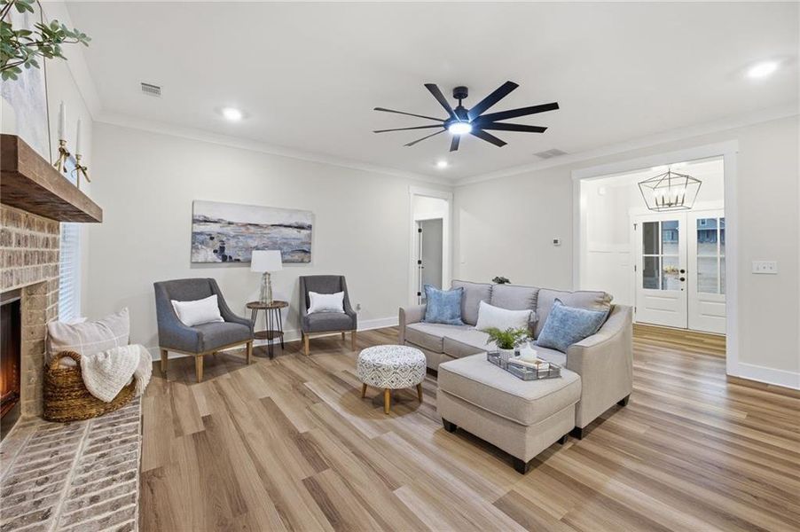 Furnished interior view inside a new home in , Dallas (Image 36).