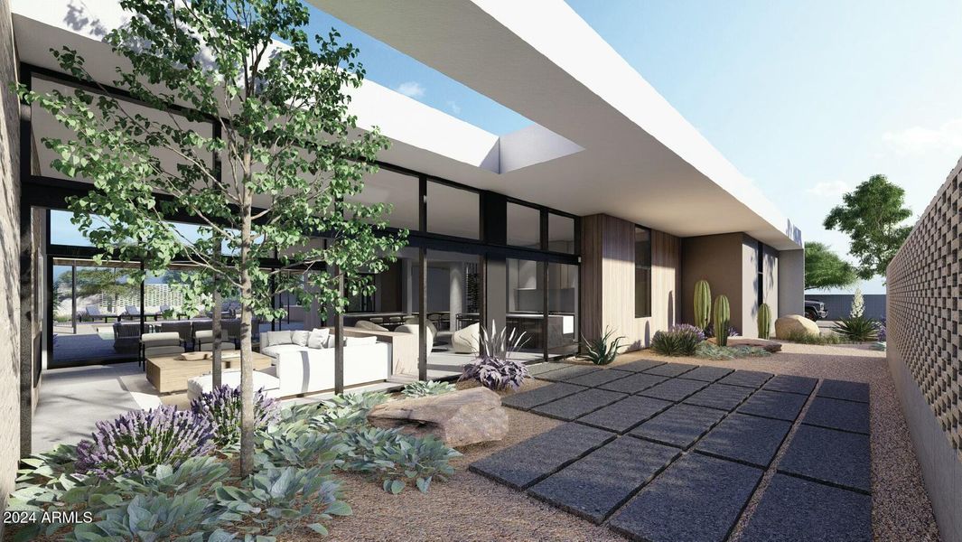 front courtyard render