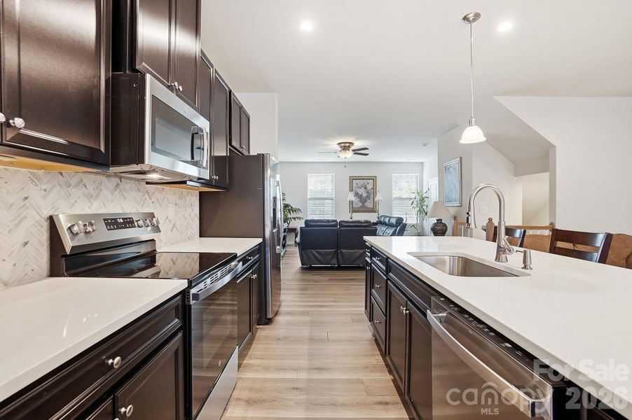 Furnished interior view inside a new home in Stone Creek Townhomes, Matthews (Image 22).