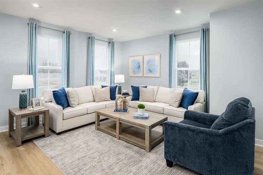 Representative furnished interior of a home built from the Mayer by Ryan Homes in Stowe Branch Townhomes, Charlotte (Image 12).