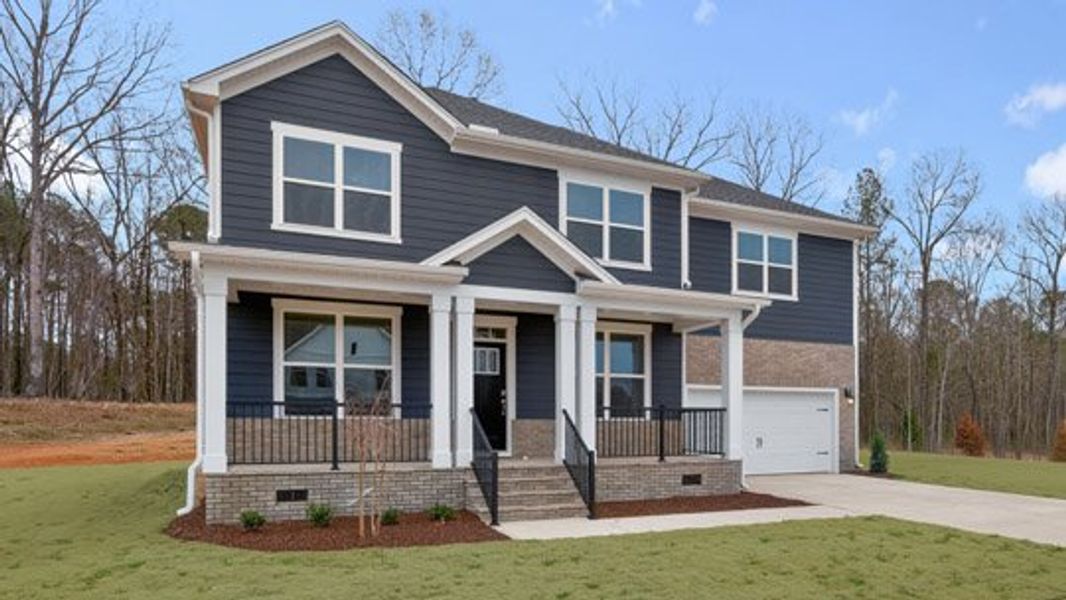 Representative exterior photo of a completed home built from the Tillery by D.R. Horton in The Estates Park, Apex, NC (Image 20).