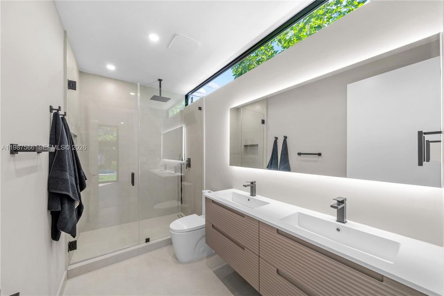 Furnished interior view inside a new home in , Miami (Image 9).