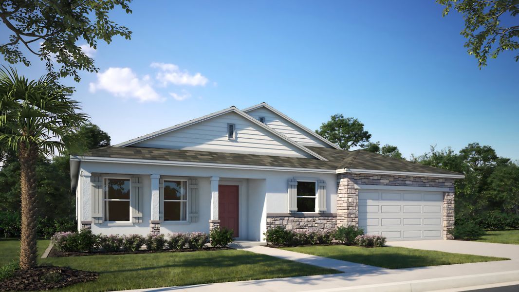 Representative exterior photo of a completed home built from the Harmony by Maronda Homes in Oakwood Estates, Green Cove Springs, FL (Image 5).
