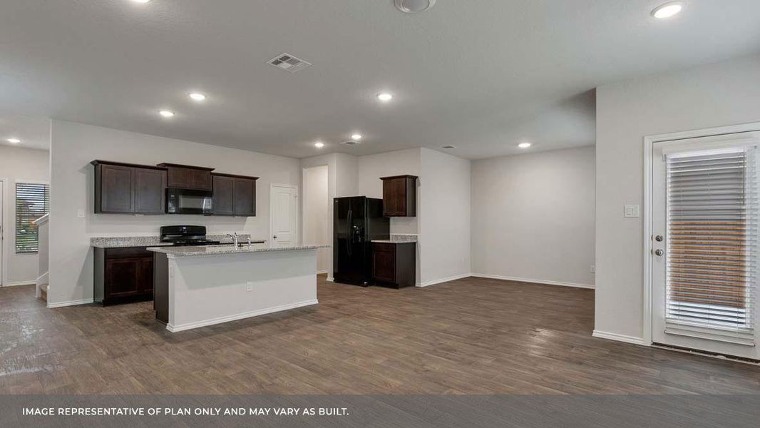 Furnished interior view inside a new home in Bar W Ranch, Leander (Image 7). Furnished interior view inside a new home in Bar W Ranch, Leander (Image 7).