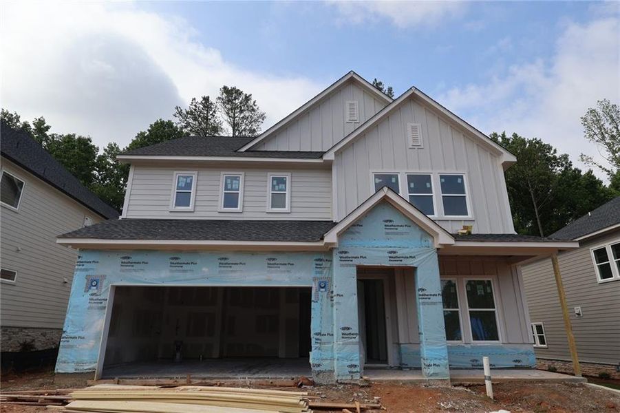 In-progress construction of a new home in Settingdown Farms, Cumming, GA (Image 10). In-progress construction of a new home in Settingdown Farms, Cumming, GA (Image 10).
