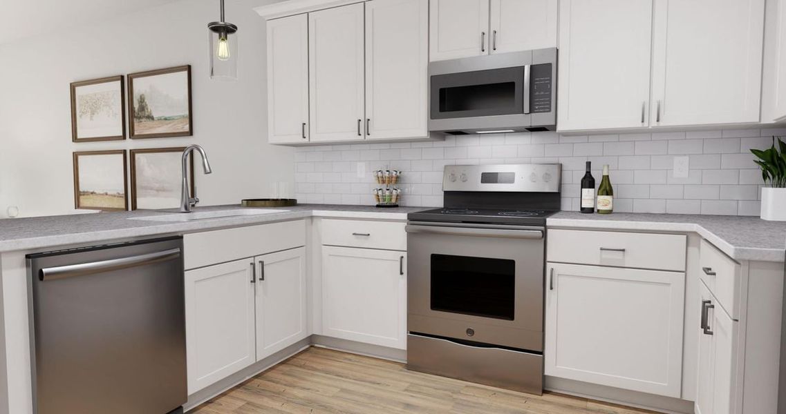 Representative furnished interior of a home built from the Aspen by Parkside Builders in The Woods, Gallatin (Image 9).
