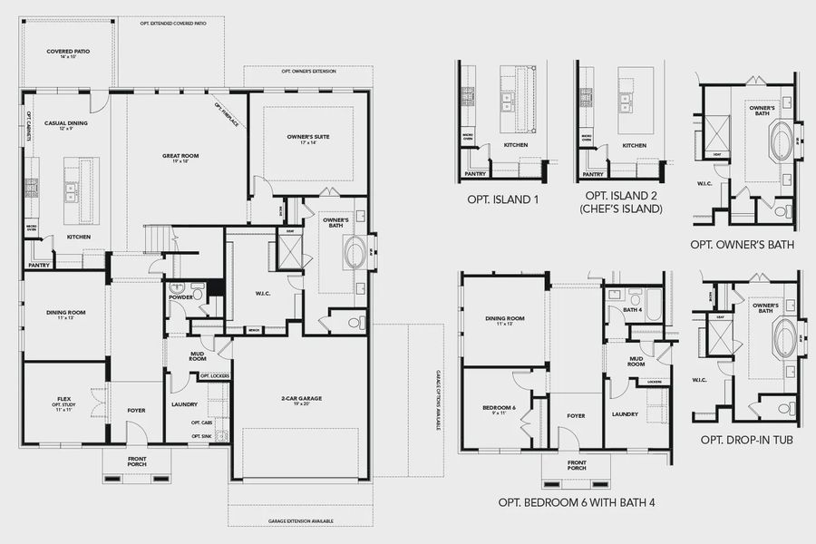 2D floor plan layout for the Brown by Brightland Homes in Rio Vista at Kelly Ranch, Aledo, TX (Image 3). 2D floor plan layout for the Brown by Brightland Homes in Rio Vista at Kelly Ranch, Aledo, TX (Image 3).
