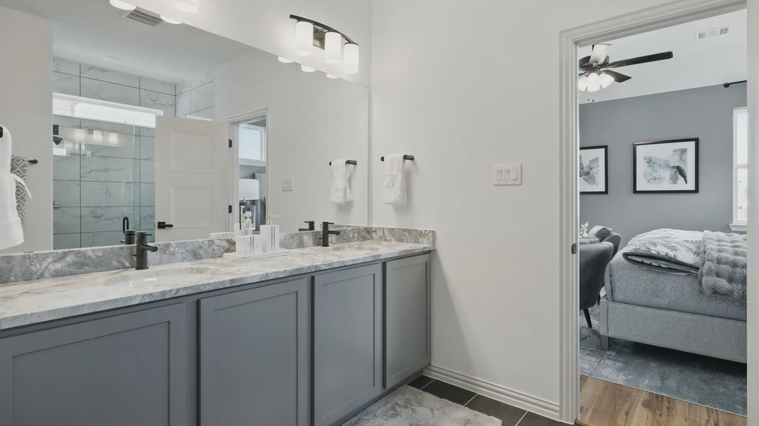 Furnished interior view inside a new home in Westridge Journey, McKinney (Image 15).