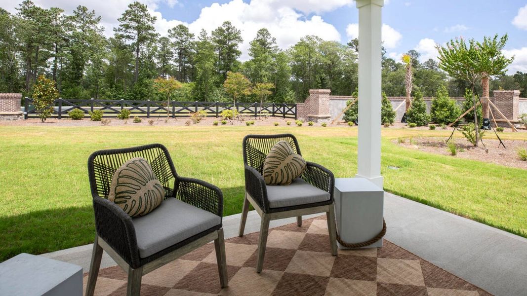 Representative furnished interior of a home built from the TUSCAN II by D.R. Horton in Indigo Preserve Townhomes, Leland (Image 27).