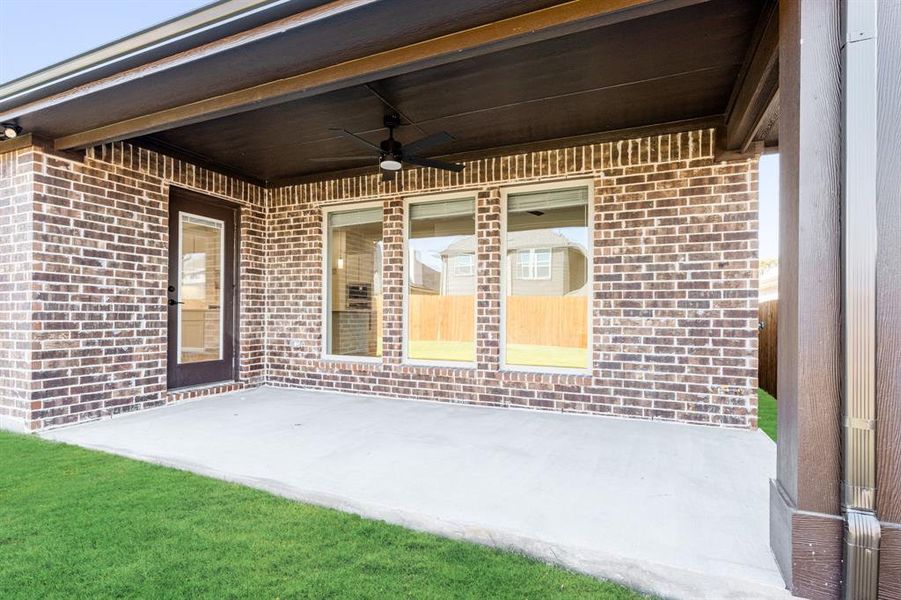 Exterior details and patio area of a home in Meadow Vista 60-65, Anna (Image 3). Exterior details and patio area of a home in Meadow Vista 60-65, Anna (Image 3).