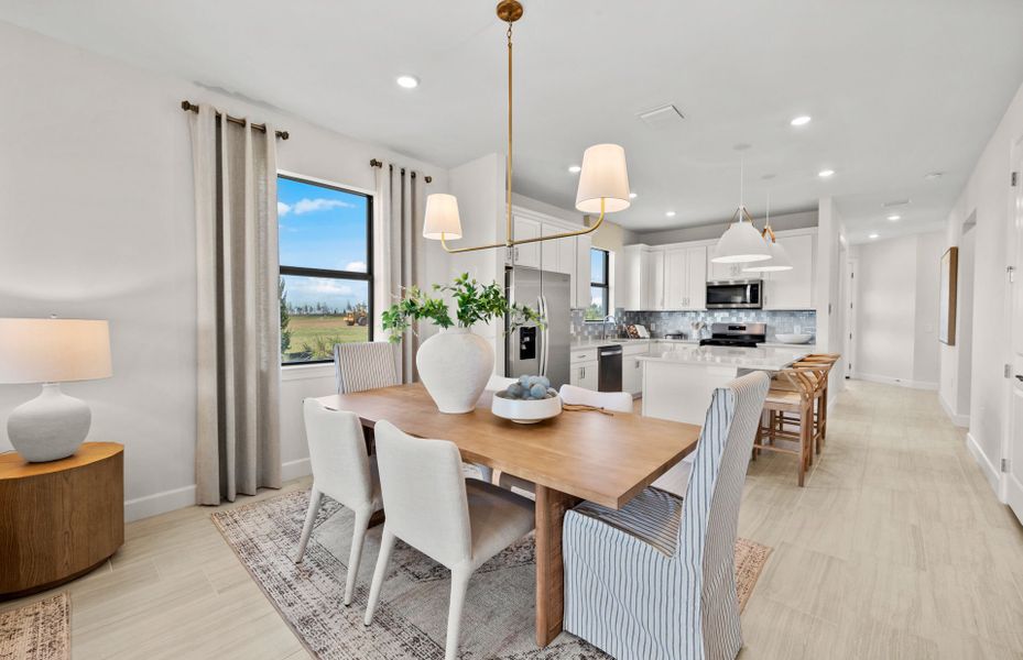 Café located right off the kitchen and gathering room