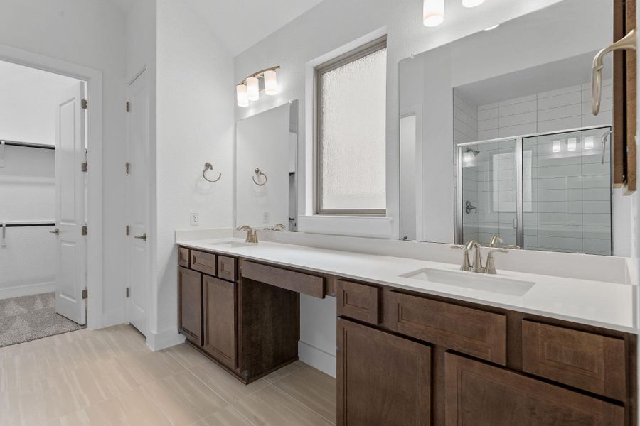 Primary Bath retreat with dual vanities Primary Bath retreat with dual vanities