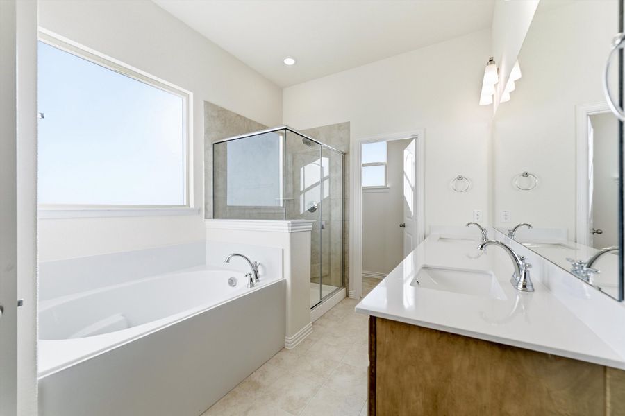 Furnished interior view inside a new home in Clear Sky Addition, Valley View (Image 12).