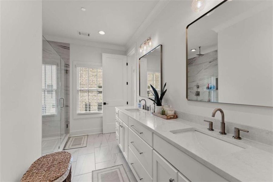Furnished interior view inside a new home in Skyview On Broad, Sugar Hill (Image 39).
