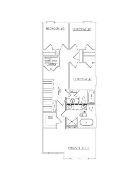 2D floor plan layout for the Jade I - Townhomes by Dream Finders Homes in Carolina, Palmetto, GA (Image 3). 2D floor plan layout for the Jade I - Townhomes by Dream Finders Homes in Carolina, Palmetto, GA (Image 3).