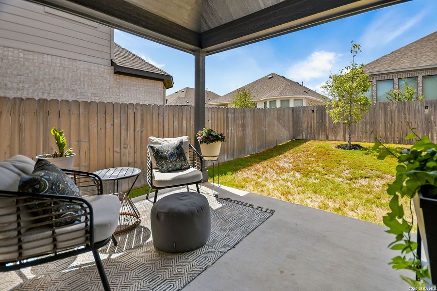 Exterior details and patio area of a home in Corley Farms, Boerne (Image 29). Exterior details and patio area of a home in Corley Farms, Boerne (Image 29).