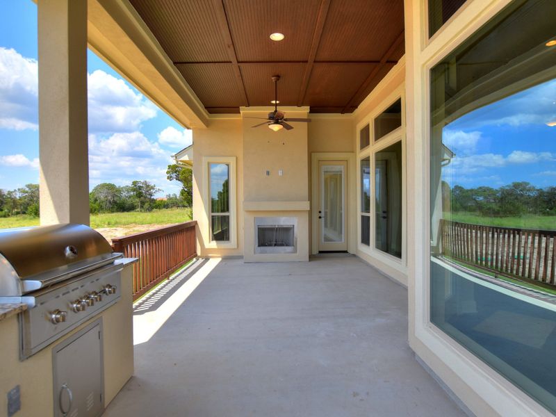 Representative exterior details of a home built from the San Simeon II by Giddens Homes in Clearwater Ranch, Liberty Hill (Image 47).